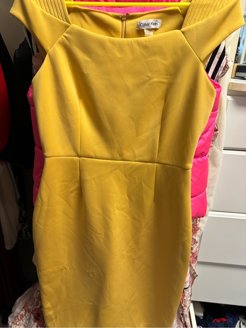 NWOT flawed Calvin Klein size 8 marigold